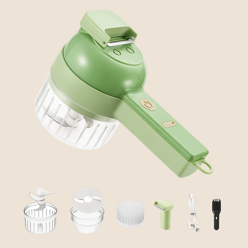 Tocator de bucatarie electric 4 in 1 portabil: Feliere, Tocare, Curatare, Maruntire